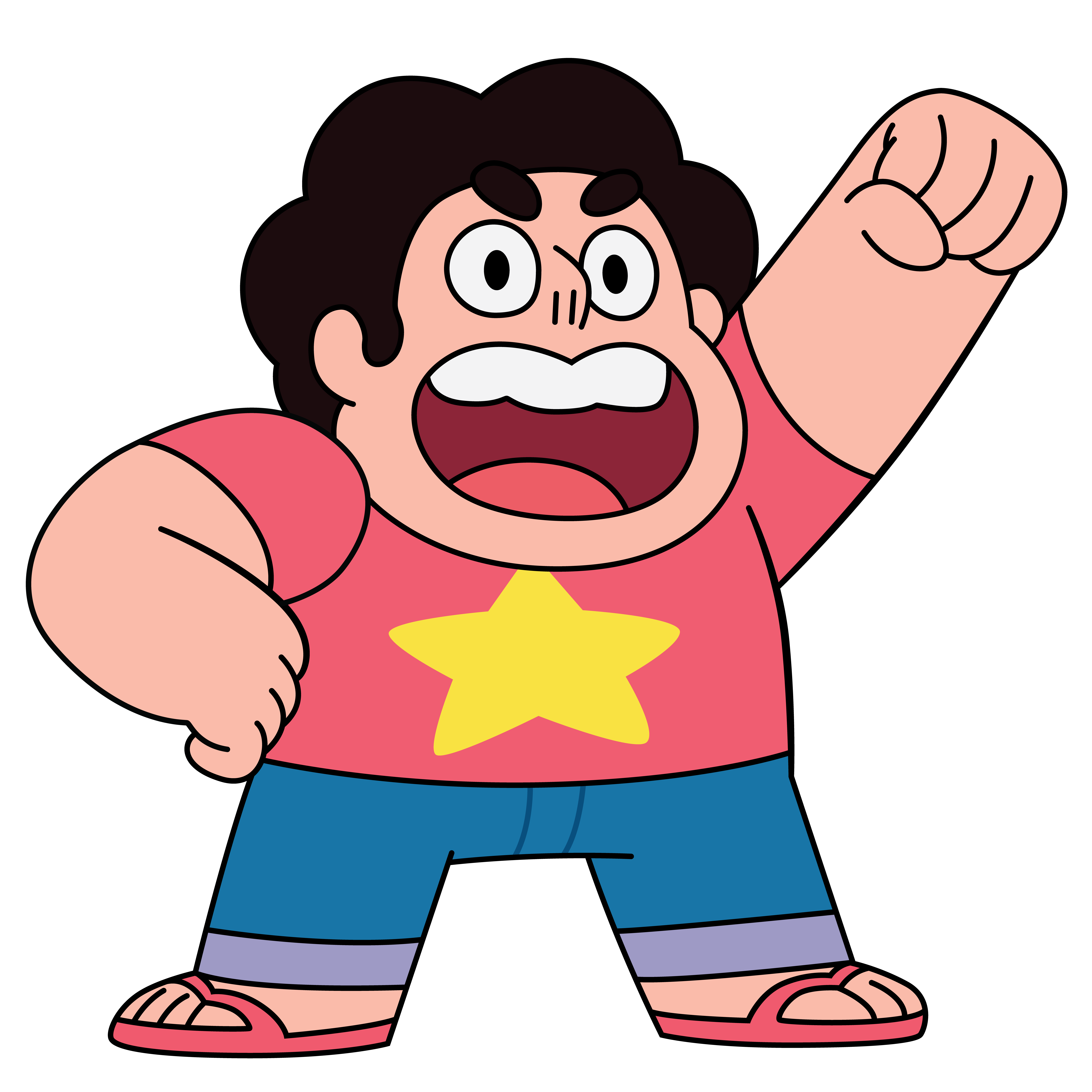 Steven Universe looking determined and talking